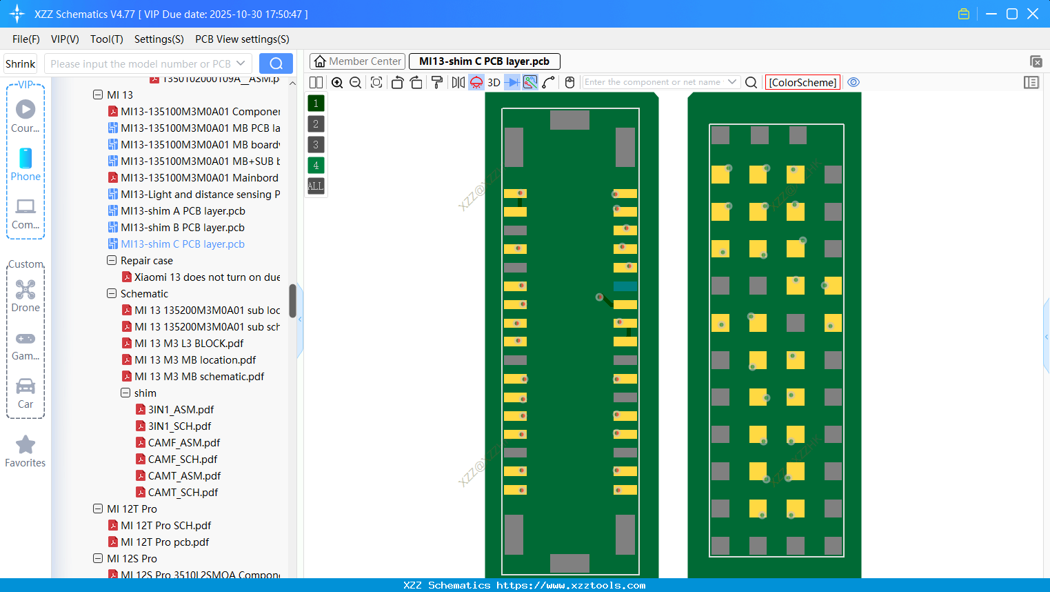 Xiaomi MI13-shim C PCB Layer